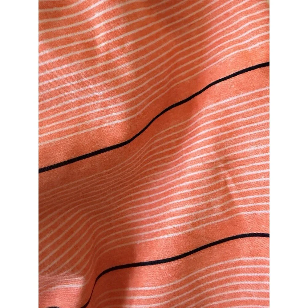 Hurley boys orange stripe swim trunks, size 5/6, with black accents